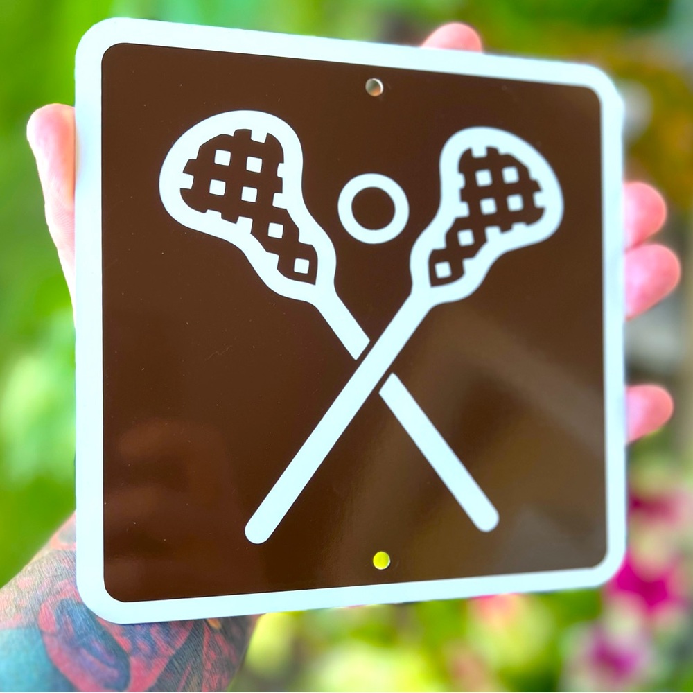 Lacrosse Parks & Recreational Metal Sign 6”x6”